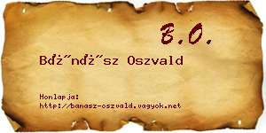 Bánász Oszvald névjegykártya